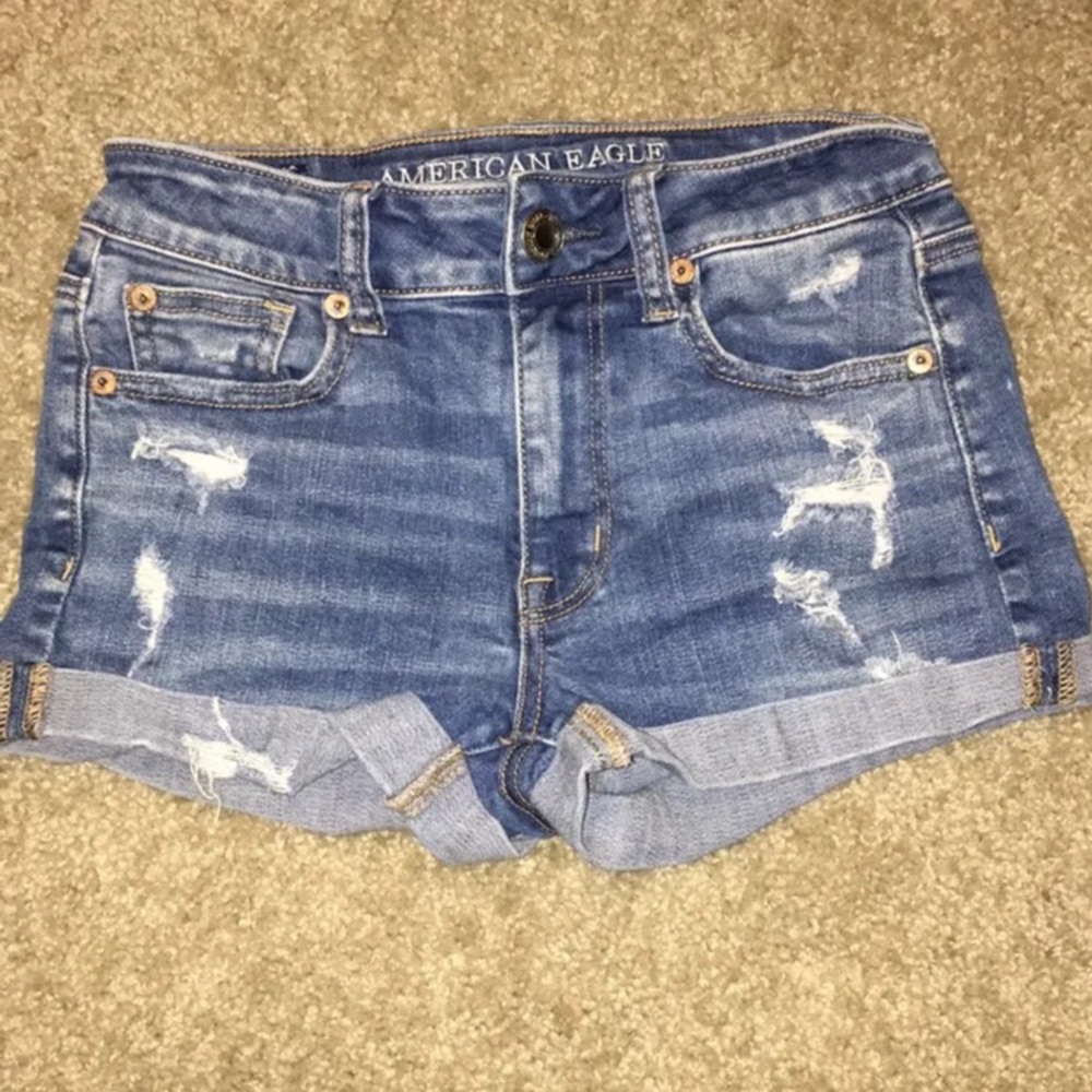 AE distressed shorts